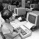Vickie Wong, operates one of the department’s many Video Data Interrogators in Sacramento, California, Oct. 15, 1969 which feeds questions into a computer and receives an immediate answer.